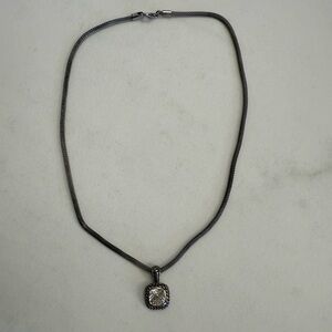 Modern Silver Necklace with Minimalist Pendant